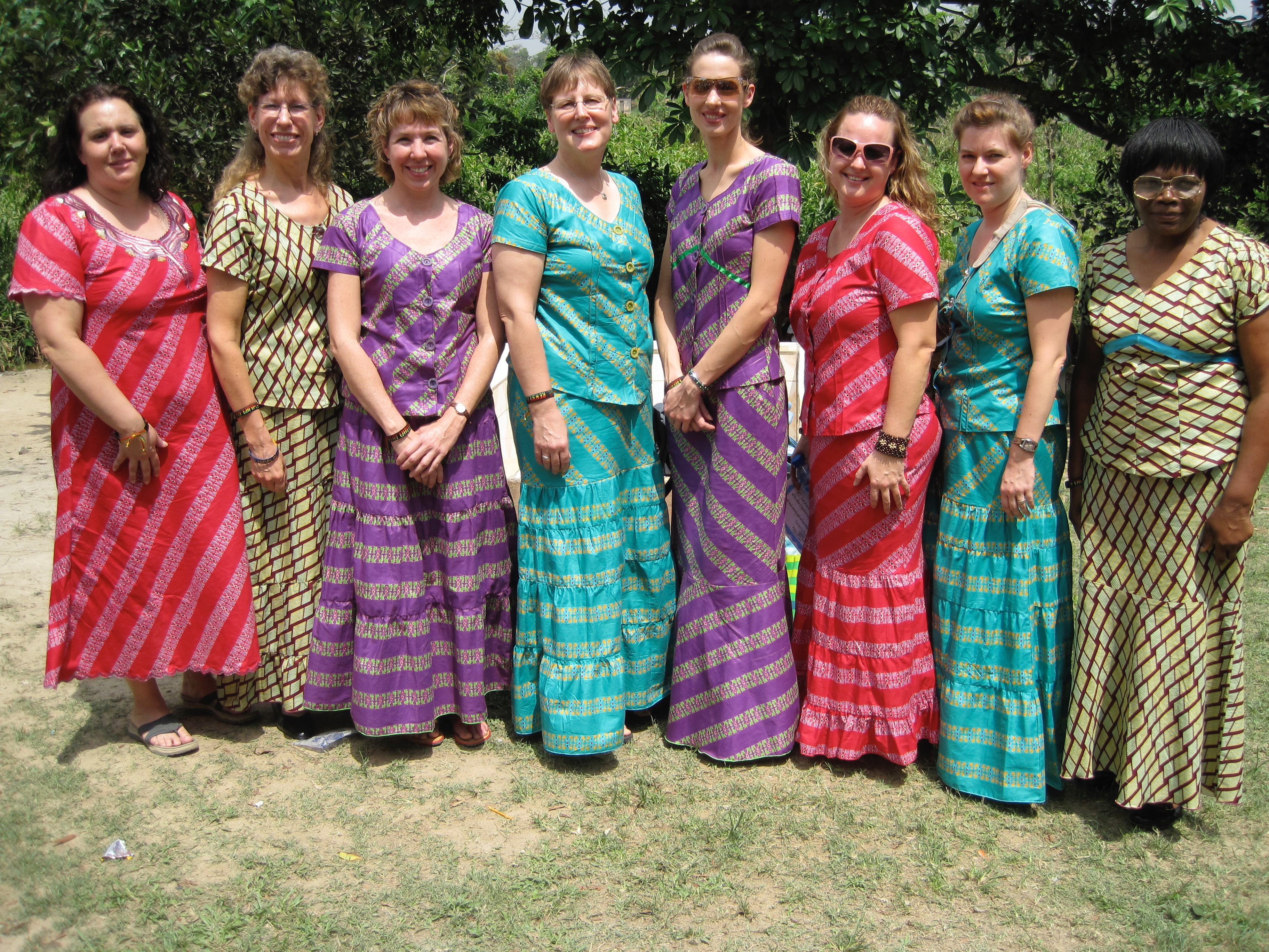 Ghana Team wearing our special dresses